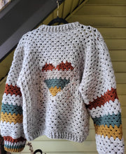 Load image into Gallery viewer, Handcrafted Heart Bohemian Crochet Sweater
